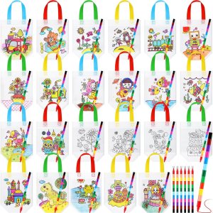 Lindas bolsas de regalo para colorear para niños, fiesta de cumpleaños, reutilizables, dibujos animados, para colorear, bolsas de mano no tejidas Lindas bolsas de regalo para colorear para niños, fiesta de cumpleaños, reutilizables, dibujos animados, para colorear, bolsas de mano no tejidas