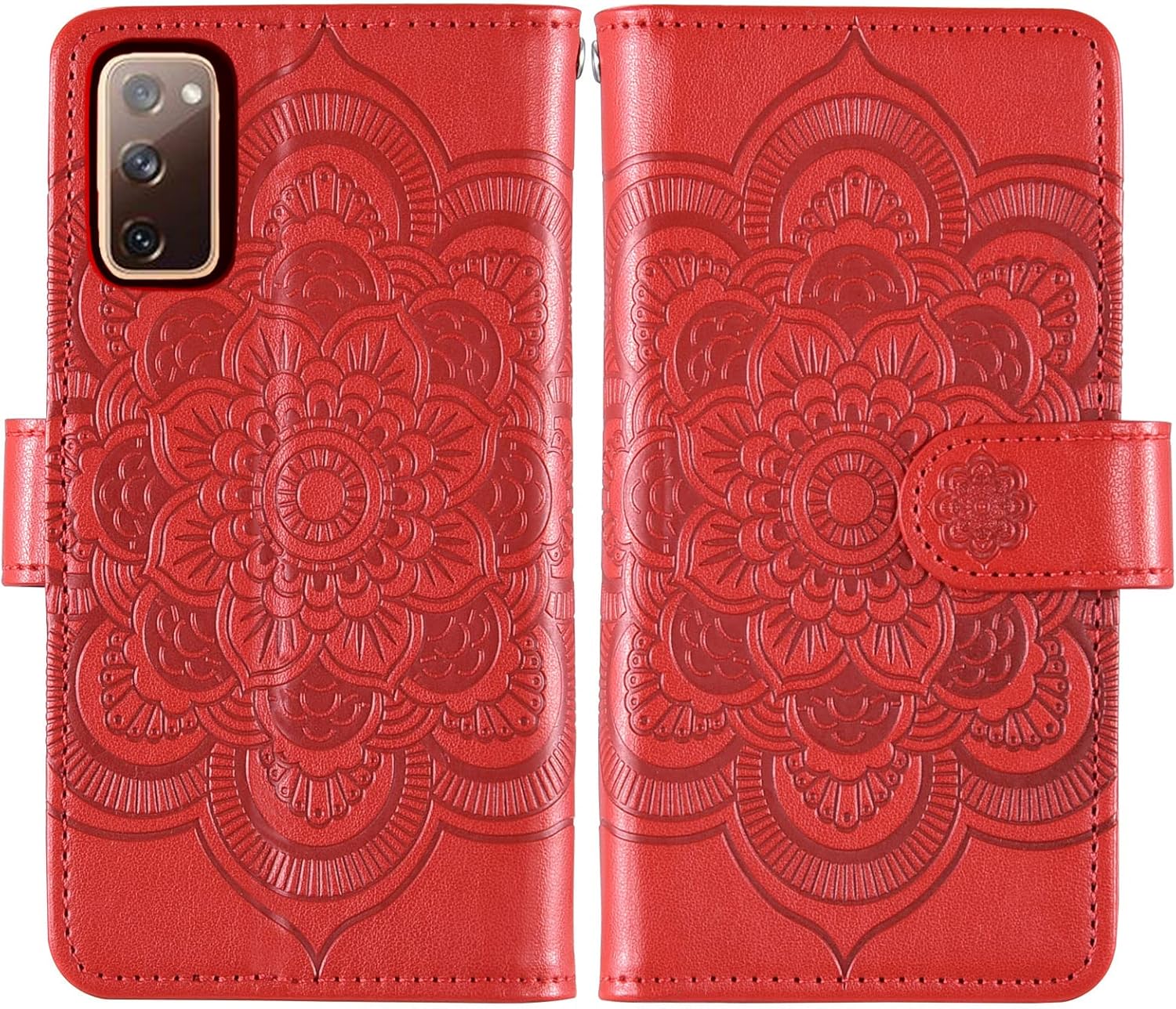Asuwish Compatible con Samsung Galaxy S20 FE Gaxaly S 20 FE 5G UW 6.5 pulgadas Funda tipo cartera y protector de pantalla de vidrio templado para