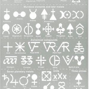 Aleks Melnyk No.398 Plantilla de metal, símbolos alquímicos, plantilla pequeña, 1 PC, plantilla para leña, grabado, manualidades, álbum de recortes Aleks Melnyk No.398 Plantilla de metal, símbolos alquímicos, plantilla pequeña, 1 PC, plantilla para leña, grabado, manualidades, álbum de recortes