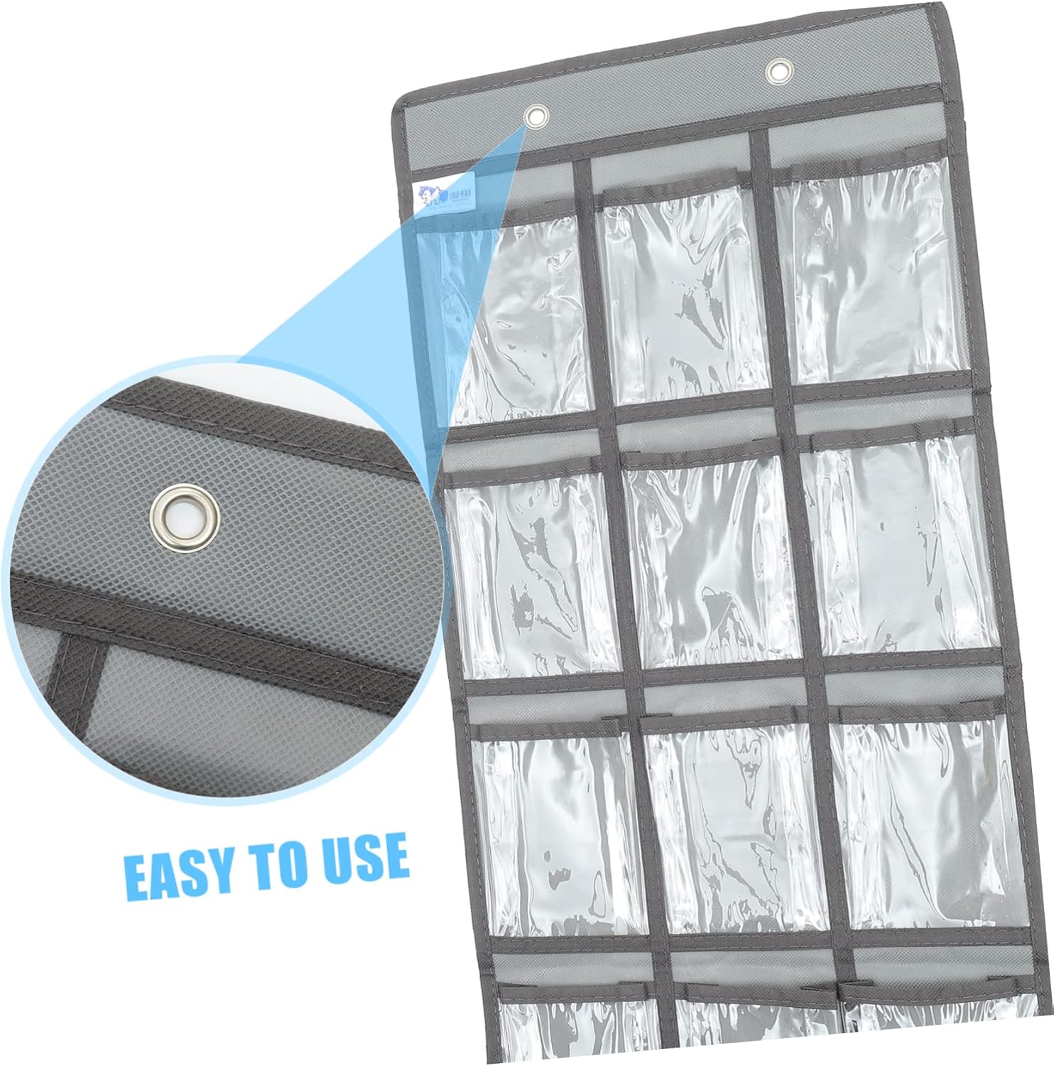 NUOBESTY Organizador de montaje en pared para joyas, bolsa de bolsillo, 3 piezas, 12 compartimentos, colgador de tarjetas, pendientes para niños,