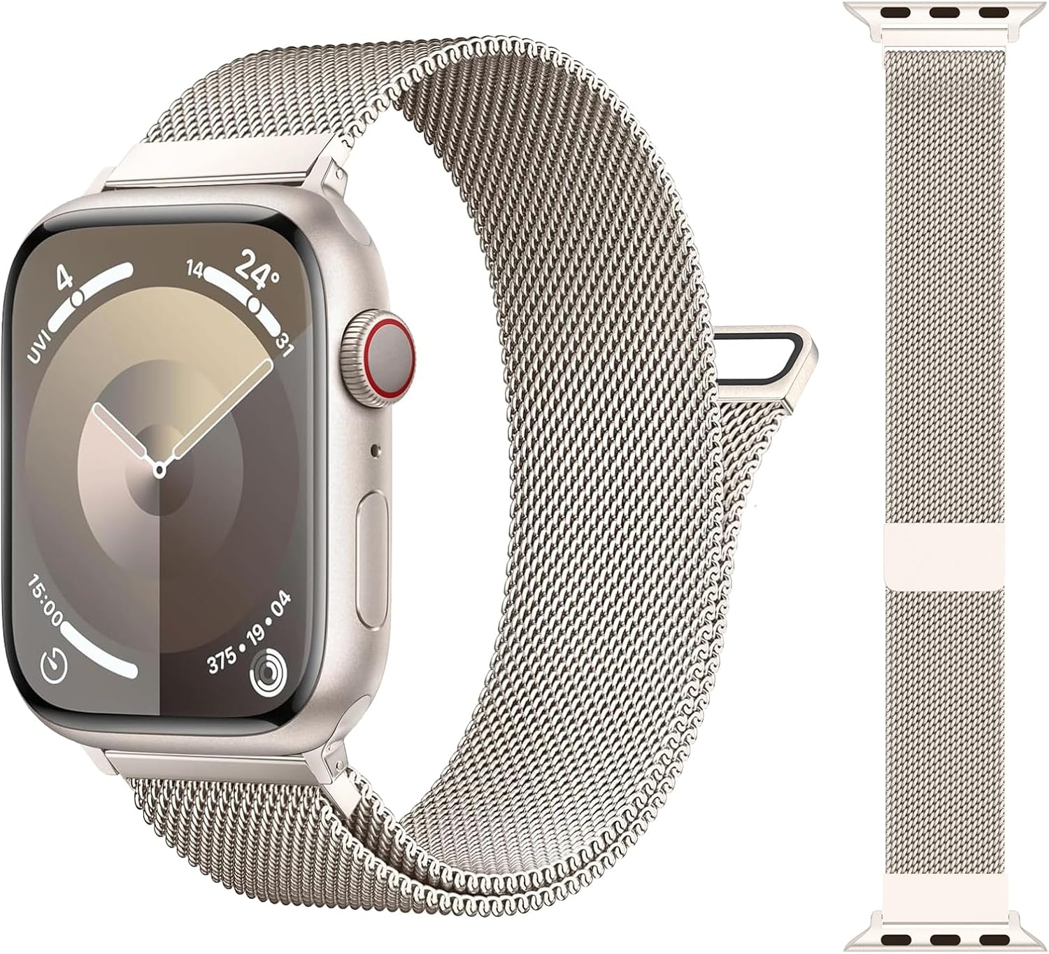 Correas de patente compatibles con Apple Watch Series 9, 8, 7, 6, 5, 4, 3, Ultra 2, 1, SE de 1.929 in, 1.772 in, 1.732 in, 1.654 in, 1.614 in, 1.575