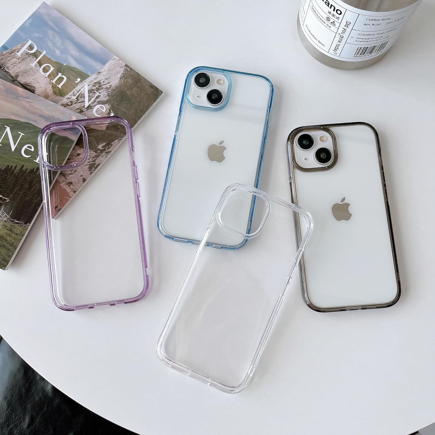 ZTOFERA Para iPhone 15 Funda Protectora Transparente Silicona Suave TPU Bumper Transparente Hard PC Back Para Mujeres Hombres A Prueba De Golpes