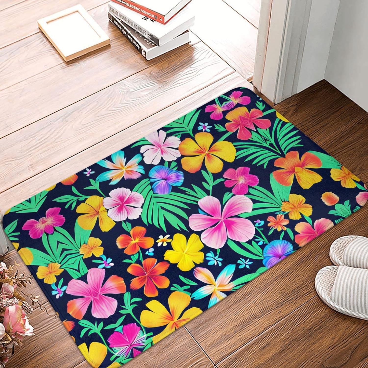 STejar Alfombra antideslizante de goma con parte trasera de goma, absorbente y resistente a las manchas, tapete para puerta de entrada interior de