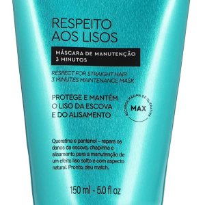 Boticario – Linha Match (Respeito aos Lisos) – Mascara Capilar 3 Minutos 150 Ml – Colección (Cabello Liso) – Máscara de pestañas 3 Minutos 5 Fl Oz Boticario – Linha Match (Respeito aos Lisos) – Mascara Capilar 3 Minutos 150 Ml – Colección (Cabello Liso) – Máscara de pestañas 3 Minutos 5 Fl Oz