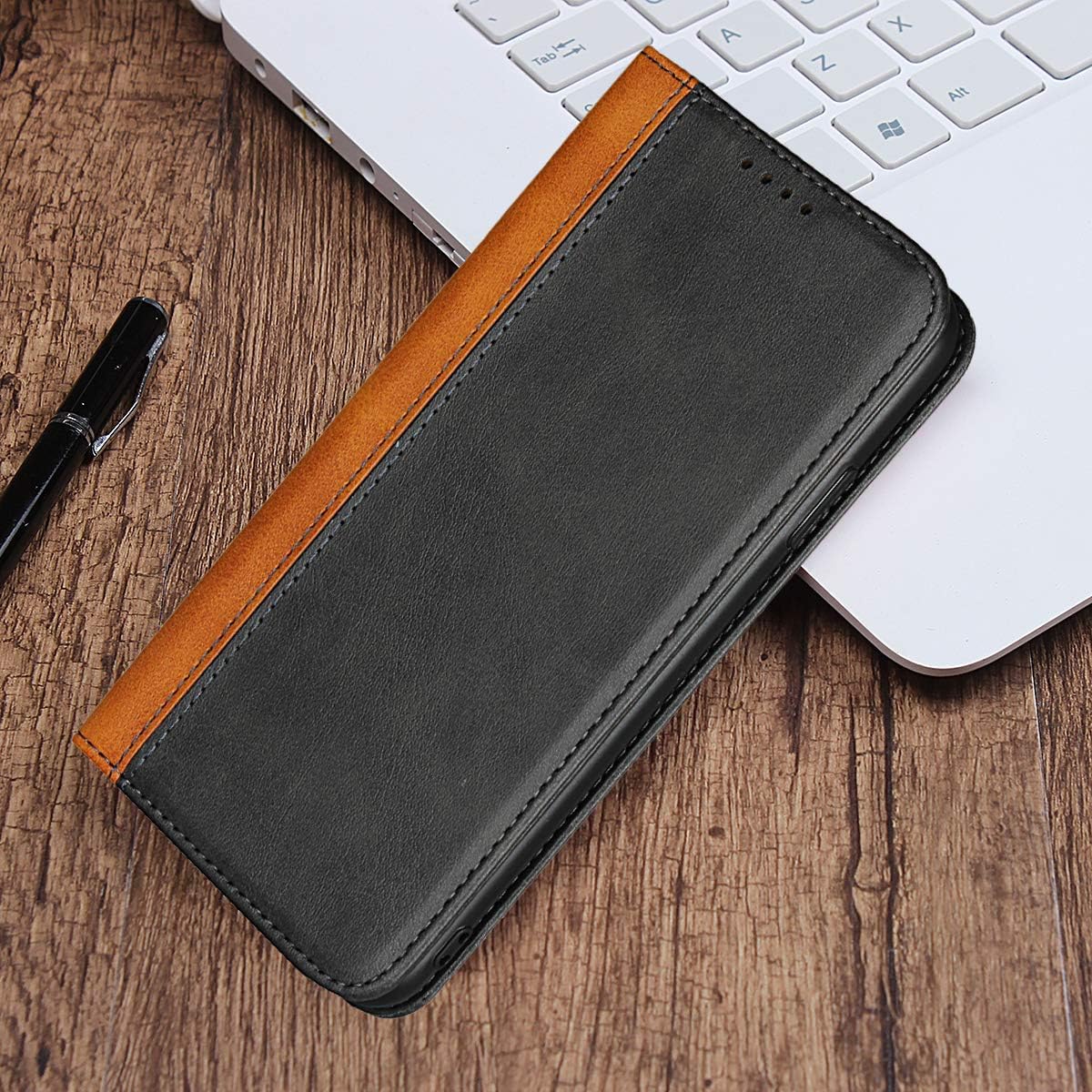 iCoverCase Compatible con Huawei P30 – Funda tipo cartera de piel sintética de alta calidad, con ranuras para tarjetas, soporte para tarjetas, funda