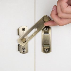 INIRET Paquete de 4 pestillos para puerta de granero, 3.93 x 2.75 pulgadas, de acero inoxidable, de bronce, cerraduras de puerta abatibles, INIRET Paquete de 4 pestillos para puerta de granero, 3.93 x 2.75 pulgadas, de acero inoxidable, de bronce, cerraduras de puerta abatibles,