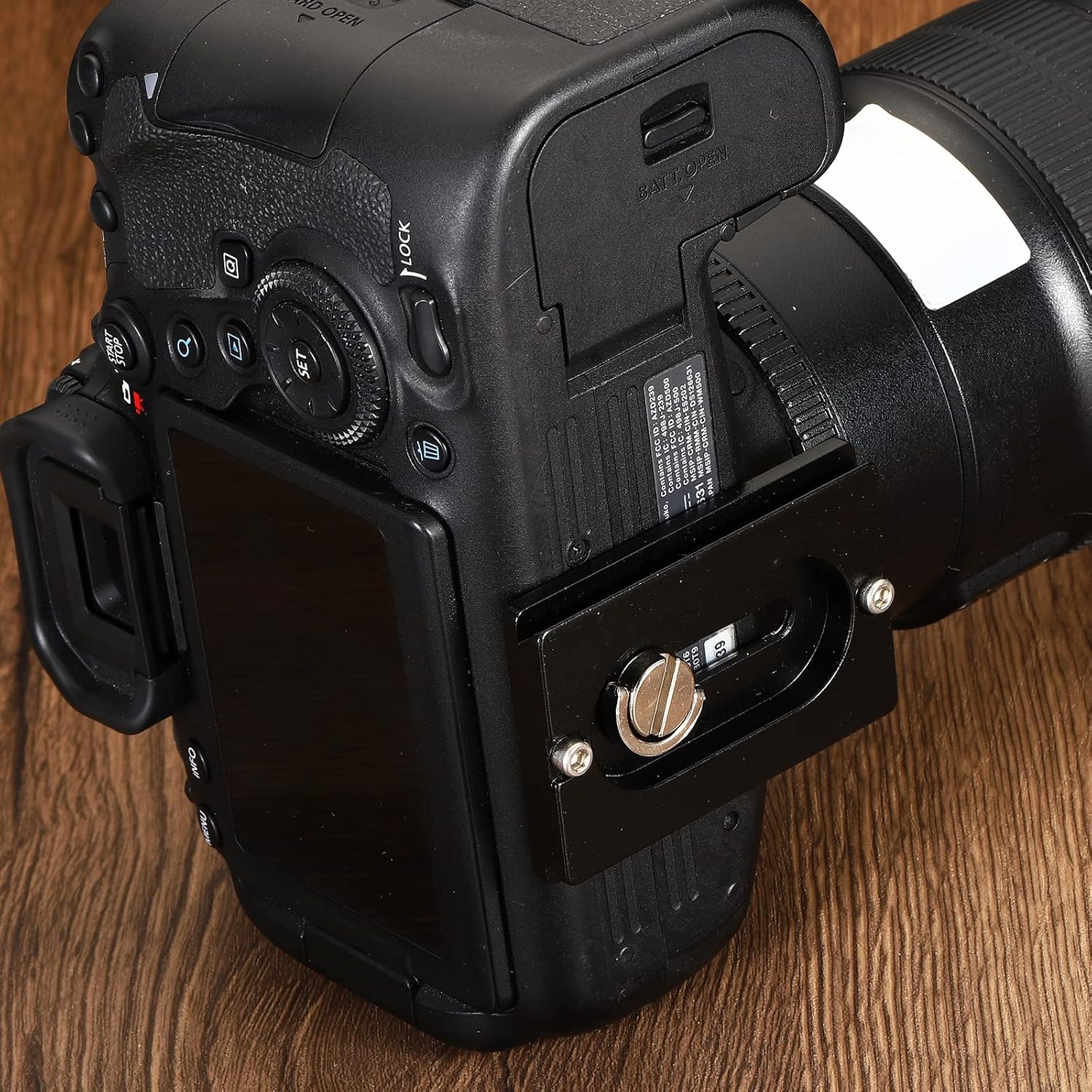 PATIKIL Placa de liberación rápida para trípode con tornillo de anillo en D, paquete de 2 piezas de montaje de adaptador de trípode de cámara, placa