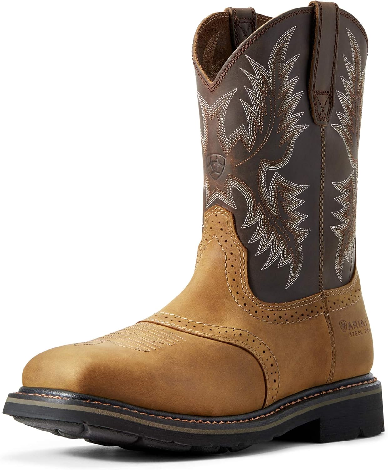 ARIAT Sierra – Botas de trabajo con punta cuadrada ancha y punta de acero para hombre