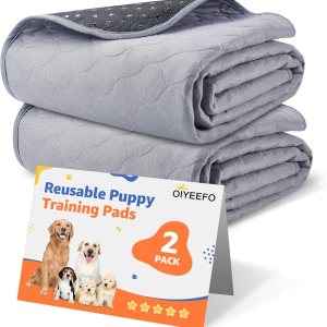 Oiyeefo Almohadillas lavables para orina de perro, paquete de 2 alfombrillas reutilizables antideslizantes y lavables para orina de perros para Oiyeefo Almohadillas lavables para orina de perro, paquete de 2 alfombrillas reutilizables antideslizantes y lavables para orina de perros para