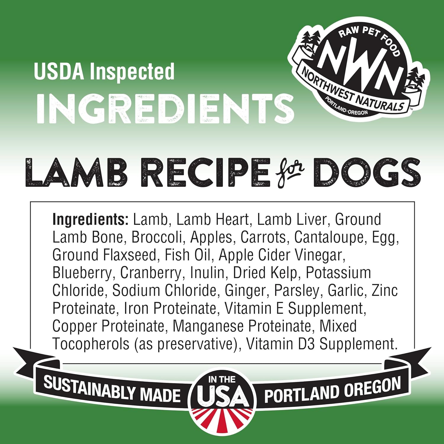 Northwest Naturals Alimento liofilizado para perros de cordero  Nuggets de tamaño bocado  Saludable y limitado, alimento para mascotas de grado