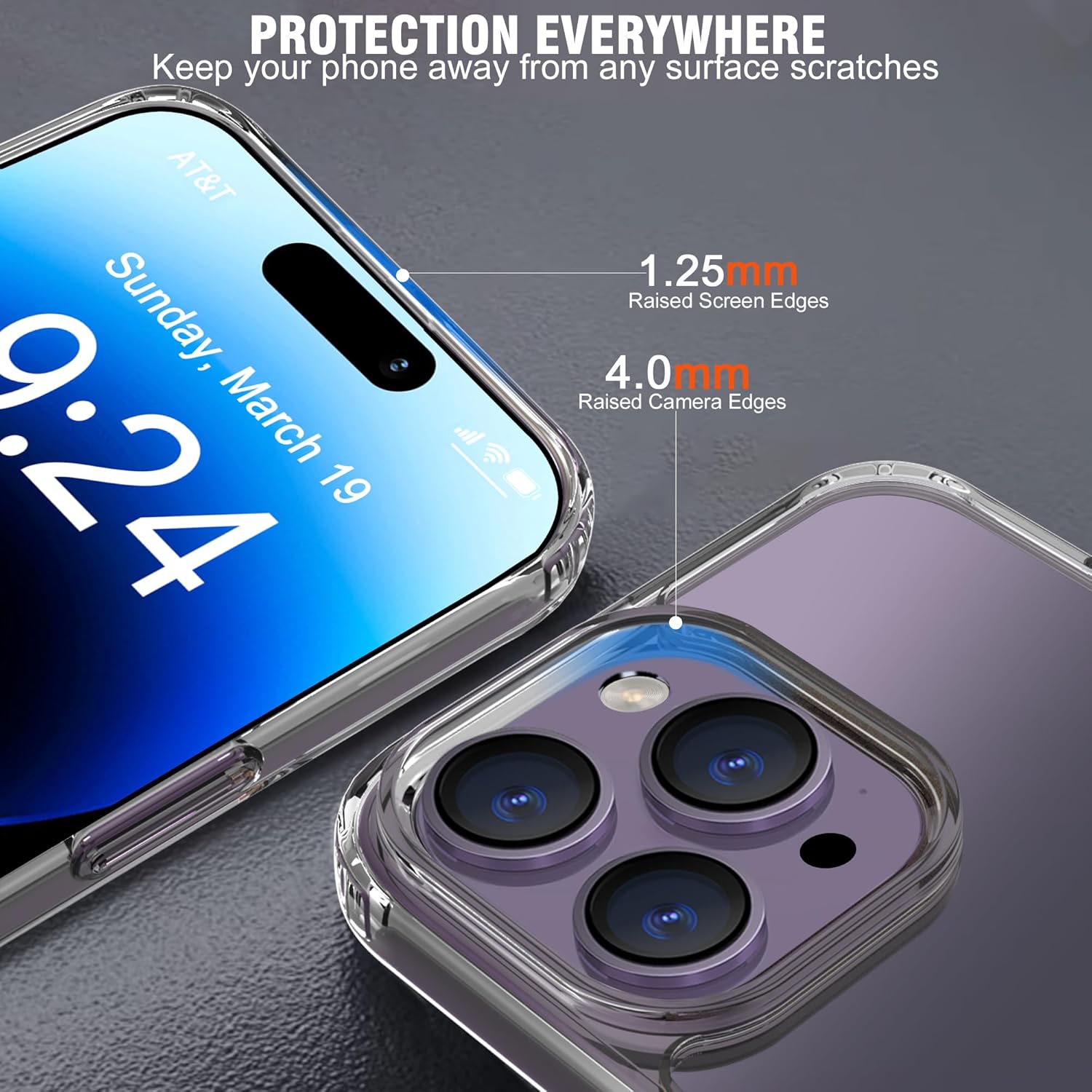 PTz Worlds Funda para iPhone 14 ProMax, fuerte magnética para iPhone 14 Pro Max de 6.7 pulgadas, transparente compatible con MagSafe, protección