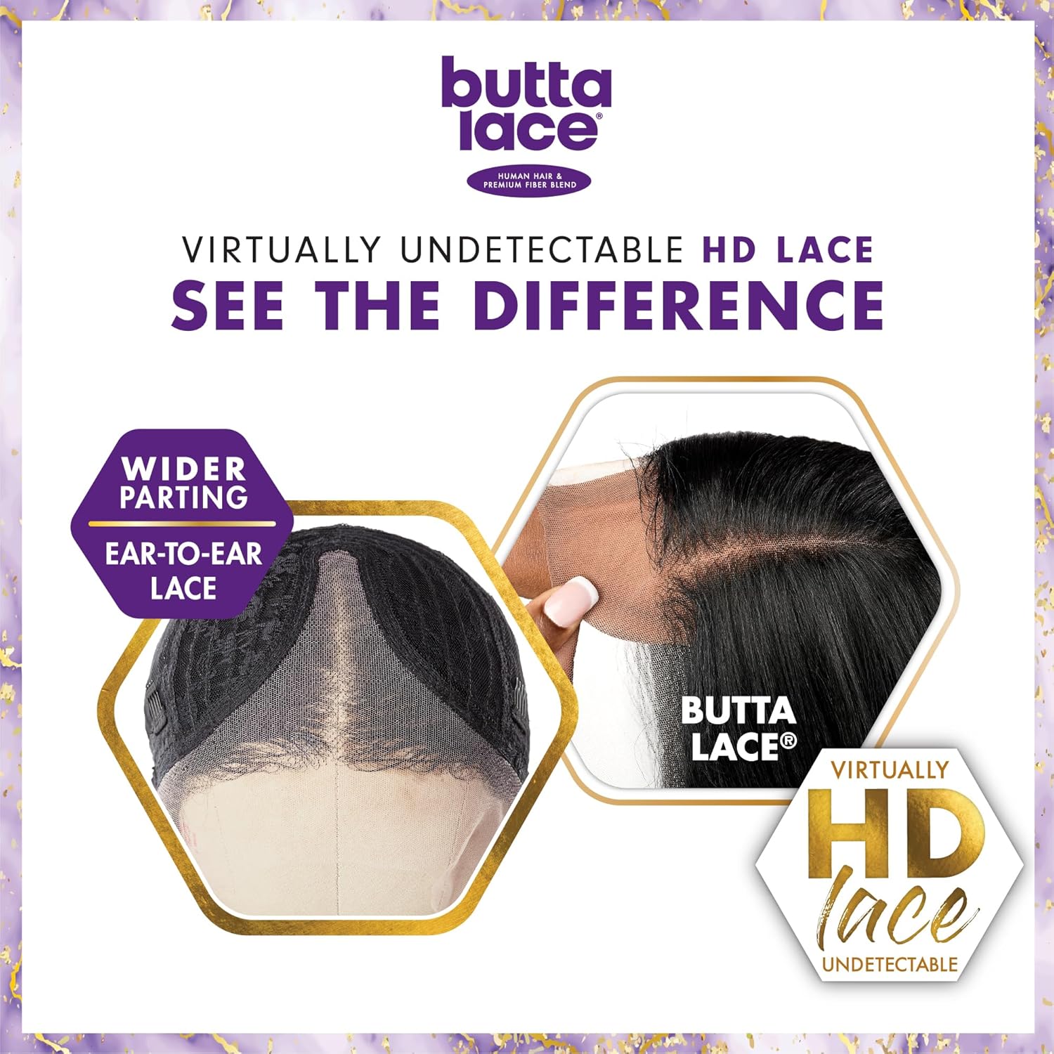 Sensationnel Butta – Pelucas de encaje frontal, mezcla de cabello humano, suelto, rizado, 18 extra ancho, 5 pulgadas, línea de cabello prearrancada,
