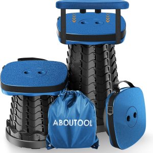 Taburete plegable para campamento, taburete portátil plegable cuadrado, taburete plegable con cojín de asiento elástico y bolsa de nailon ajustable, Taburete plegable para campamento, taburete portátil plegable cuadrado, taburete plegable con cojín de asiento elástico y bolsa de nailon ajustable,