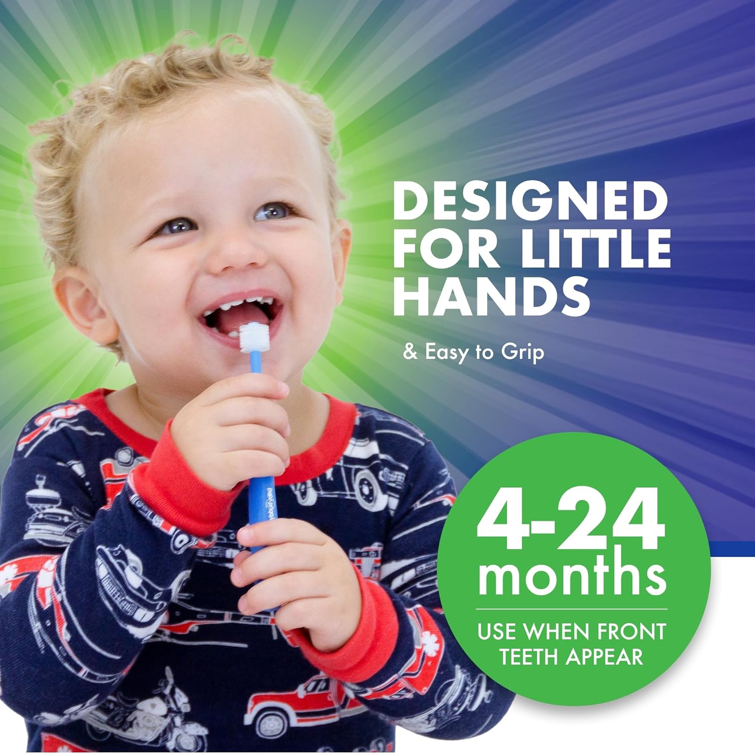 Baby Buddy 360 Cepillo de dientes Etapa 1, 3 Count, Azul