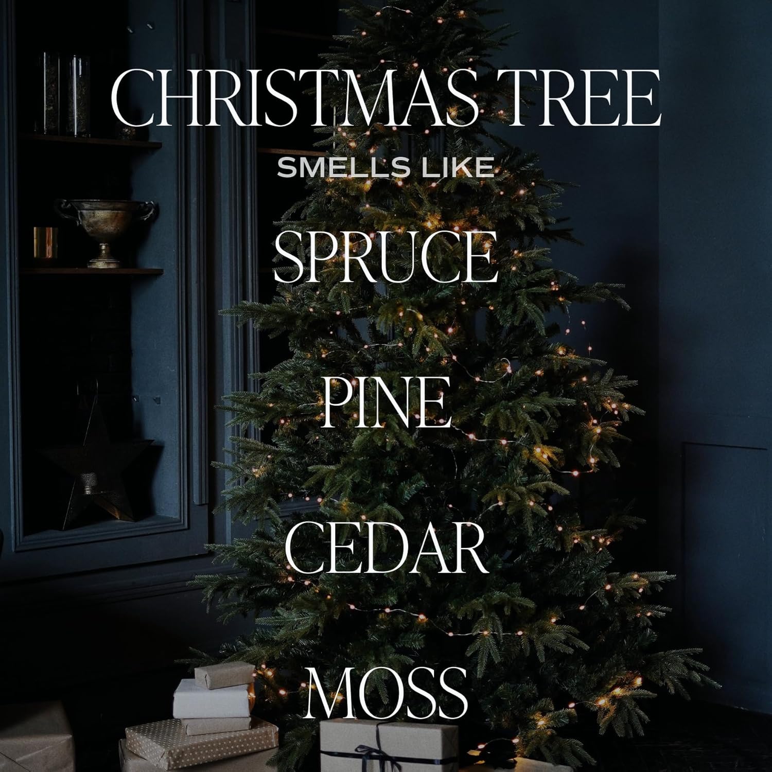 Sweet Water Decor Christmas Tree Candle  Pine Needles, Cedarwood, Cypress, and Evergreen Soy Holiday Scented Candles for Home  9oz Clear Jar Candle,