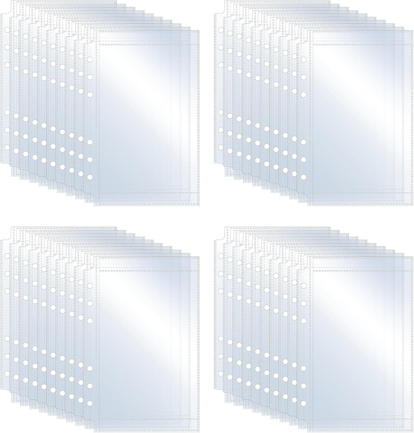 40 bolsillos A6 para carpeta, insertos de plástico transparente para fotos de tarjetas de crédito, fundas protectoras de hojas de presupuesto con 6
