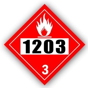 1203 Placard DOT Hazardous Chemical 4 dígitos ONU signo de 10  pulgadas x 10  pulgadas Adhesivo de vinilo autoadhesivo 1203 Placard DOT Hazardous Chemical 4 dígitos ONU signo de 10  pulgadas x 10  pulgadas Adhesivo de vinilo autoadhesivo