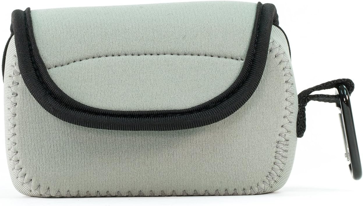 MegaGear Canon Powershot Sx730 Hs, Sx720 Hs, Sx710 Hs, G16, G15 Funda de neopreno ultra ligera para cámara, con mosquetón, color gris, MG1246, piel
