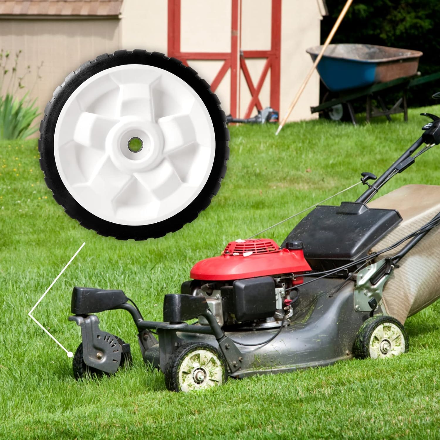 Ruedas de repuesto 115-4695 compatibles con cortacésped Toro  Rueda de tracción trasera de 8 pulgadas, engranaje de plástico compatible con