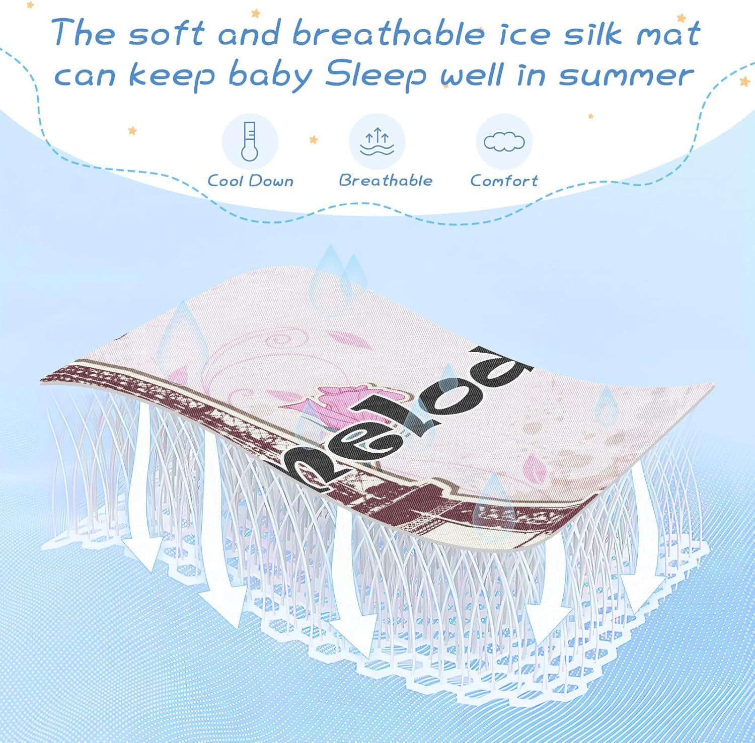Custom Pink Roses Eiffel Tower Crib Mattress Protector Pad for Boys Girls Baby Ice Silk Mat Bed Playard Playpen Sheets Cooling Mattress Topper for