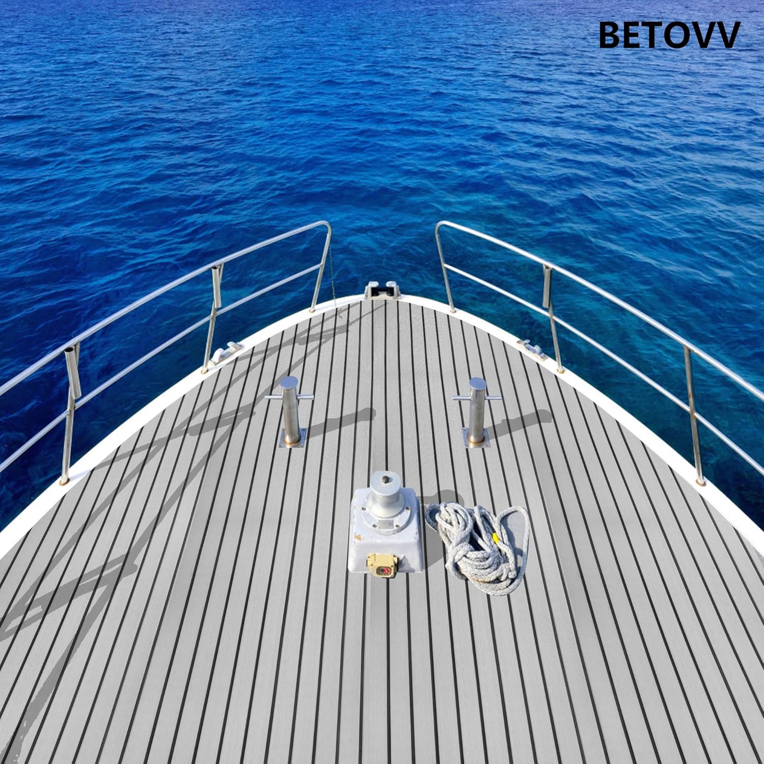 BETOVV 3M – Suelo de espuma EVA autoadhesiva para lanchas de 96 x 26, 36 y 48 pulgadas, tapete antideslizante para lanchas de motor, suelo