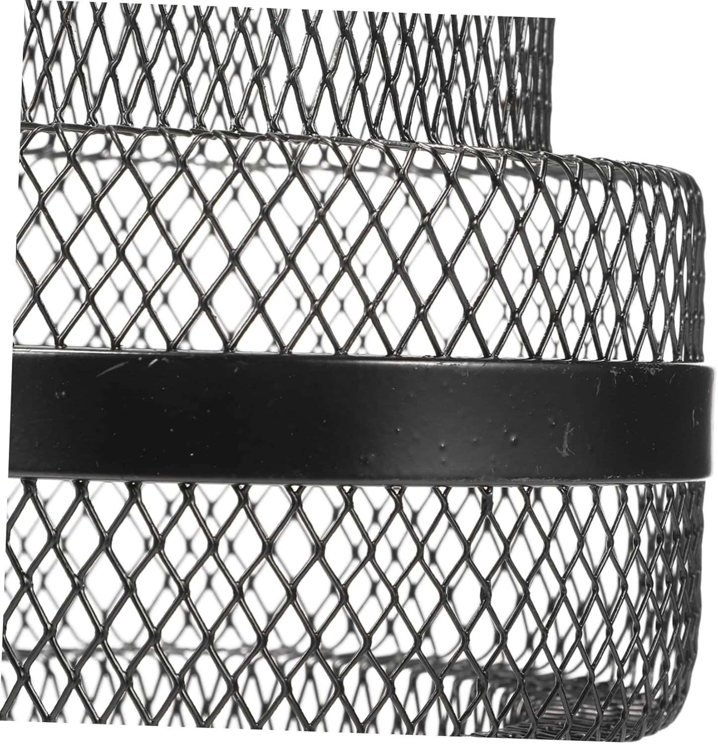 Cubierta de lámpara de jaula de metal, pantalla de lámpara de metal, carcasa de metal, pantalla de araña de hierro forjado negro, 3 unidades,