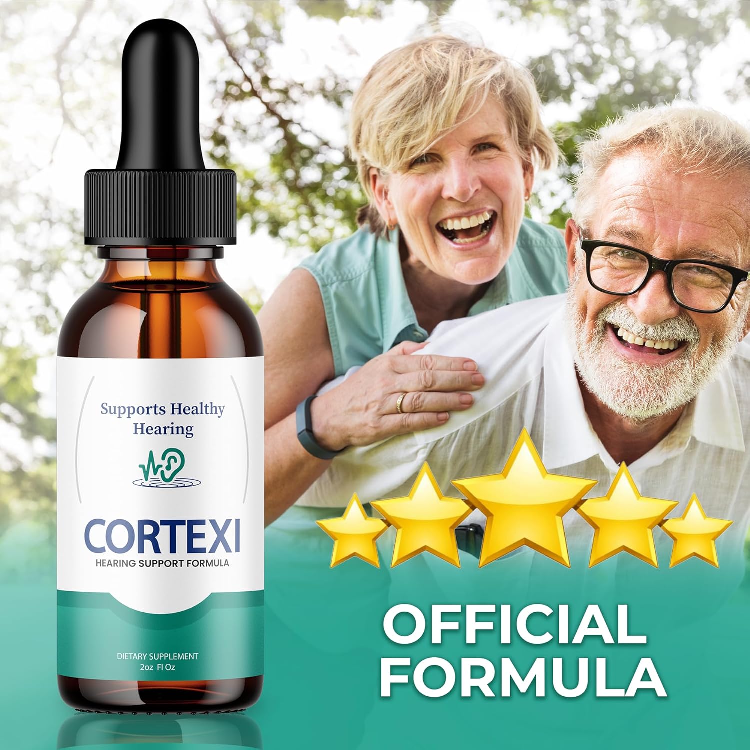 Cortexi – Paquete de 3 gotas para los oídos, fórmula oficial, tratamiento de tinnitus Cortexi, gotas de apoyo auditivo Cortexi, Cortexi para zumbido