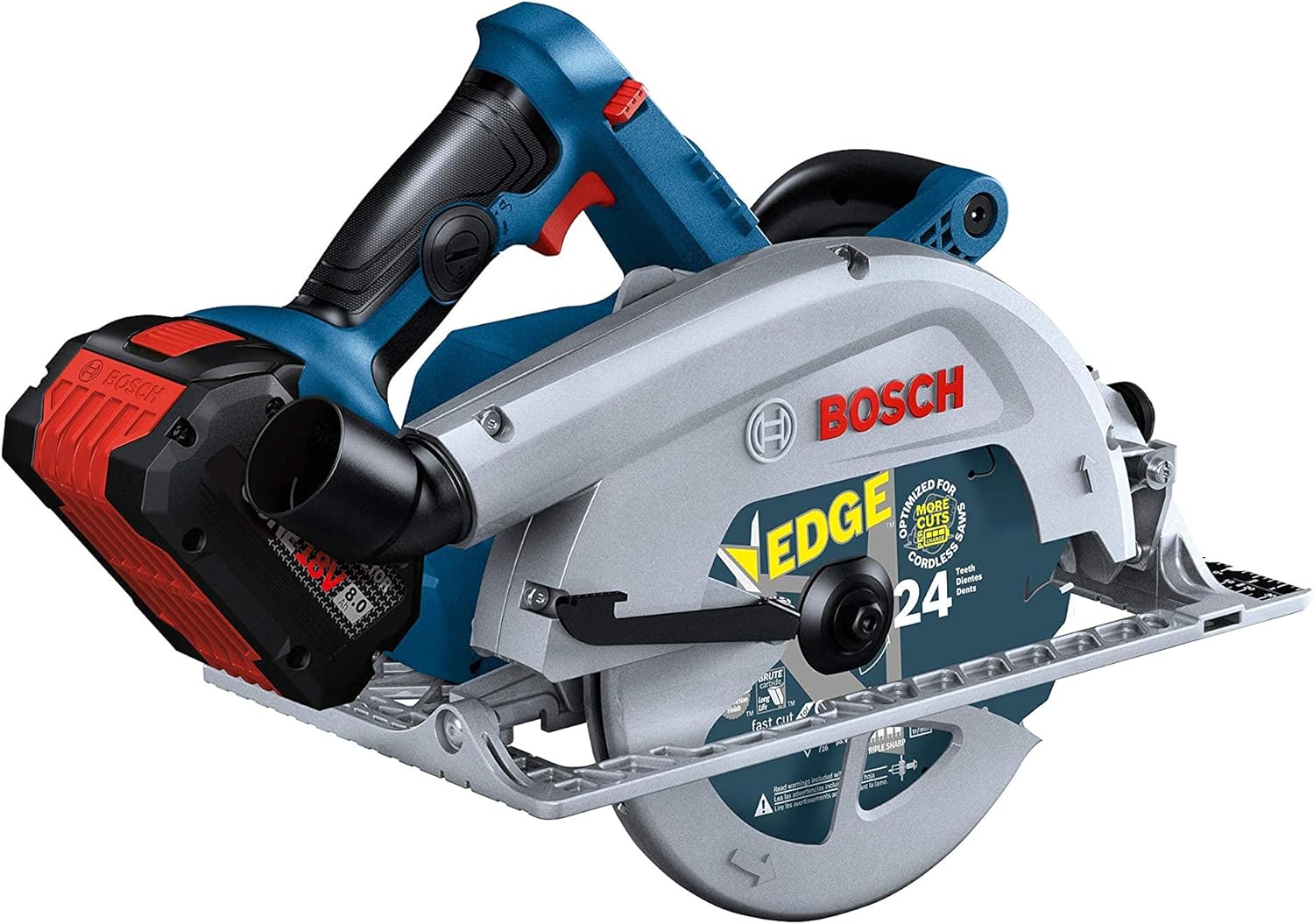 Bosch PROFACTOR GKS18V-25CB14 – Kit de sierra circular inalámbrica de 7-14 pulgadas, brazo fuerte de 18 V, incluye (1) batería de rendimiento