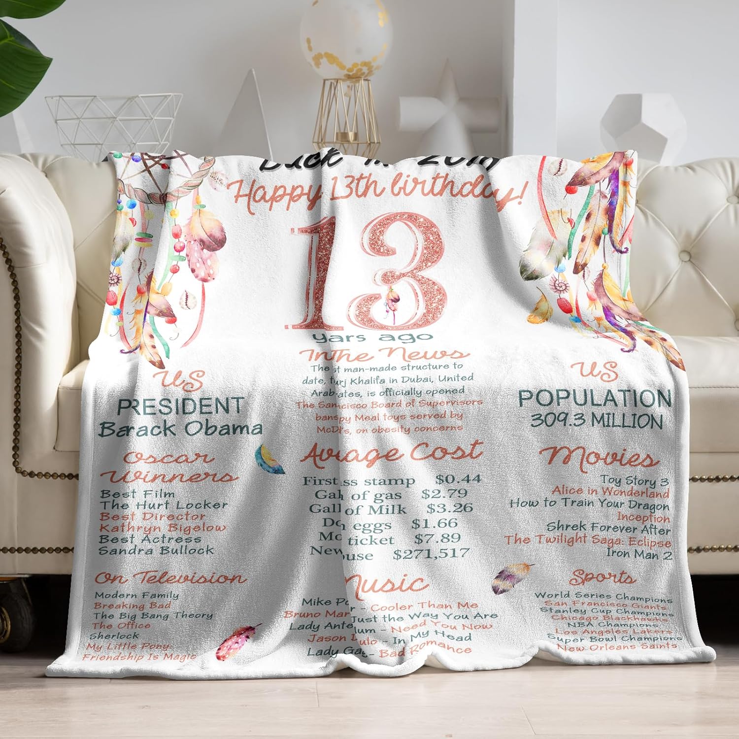 Ideas de regalo para niña de 13 años, decoraciones de cumpleaños de 13 años para niñas, regalos de cumpleaños de 13 años para hija, hermana,
