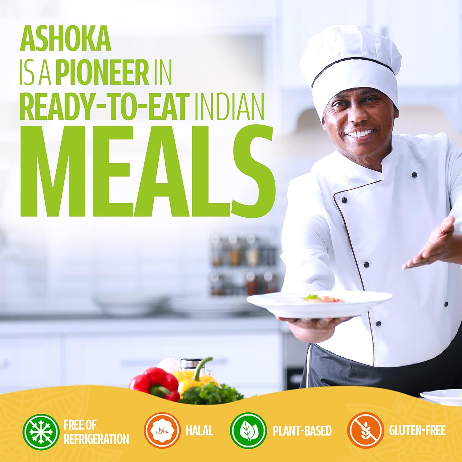 Ashoka Comidas indias listas para comer desde 1930, 100% vegano Matar Paneer (Tofu), comida india totalmente natural cocinada tradicionalmente, a