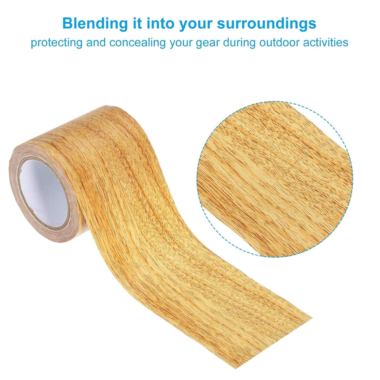PATIKIL Cinta de reparación de grano de madera de 2.2 pulgadas x 30 pies, parche autoadhesivo con textura realista para reparación de piso, puerta,