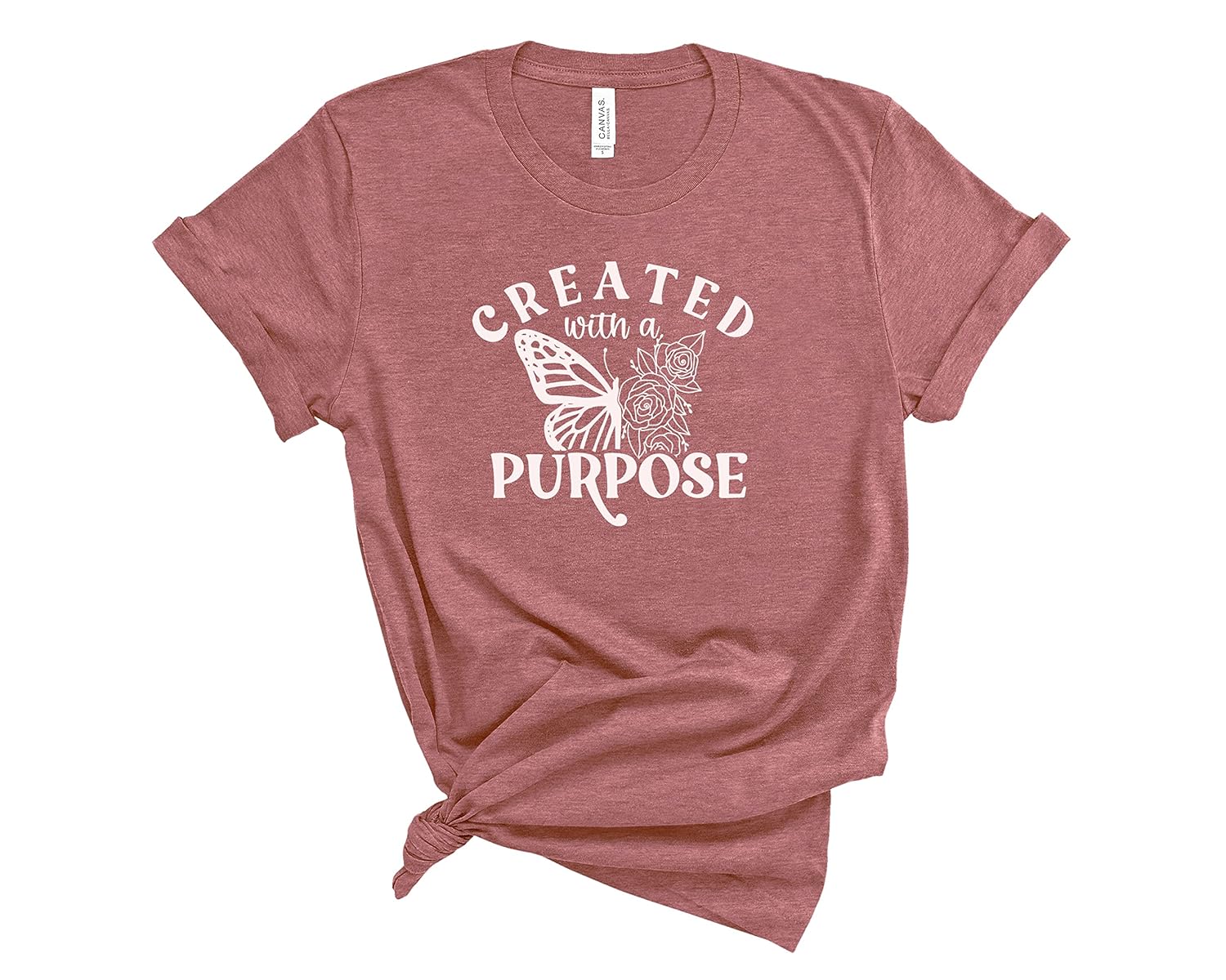 Created with A Purpose, Faith Shirt, Christian shirt, Spiritual personalized gift, Scripture Shirts For Women, Be Kind Graphic Tee