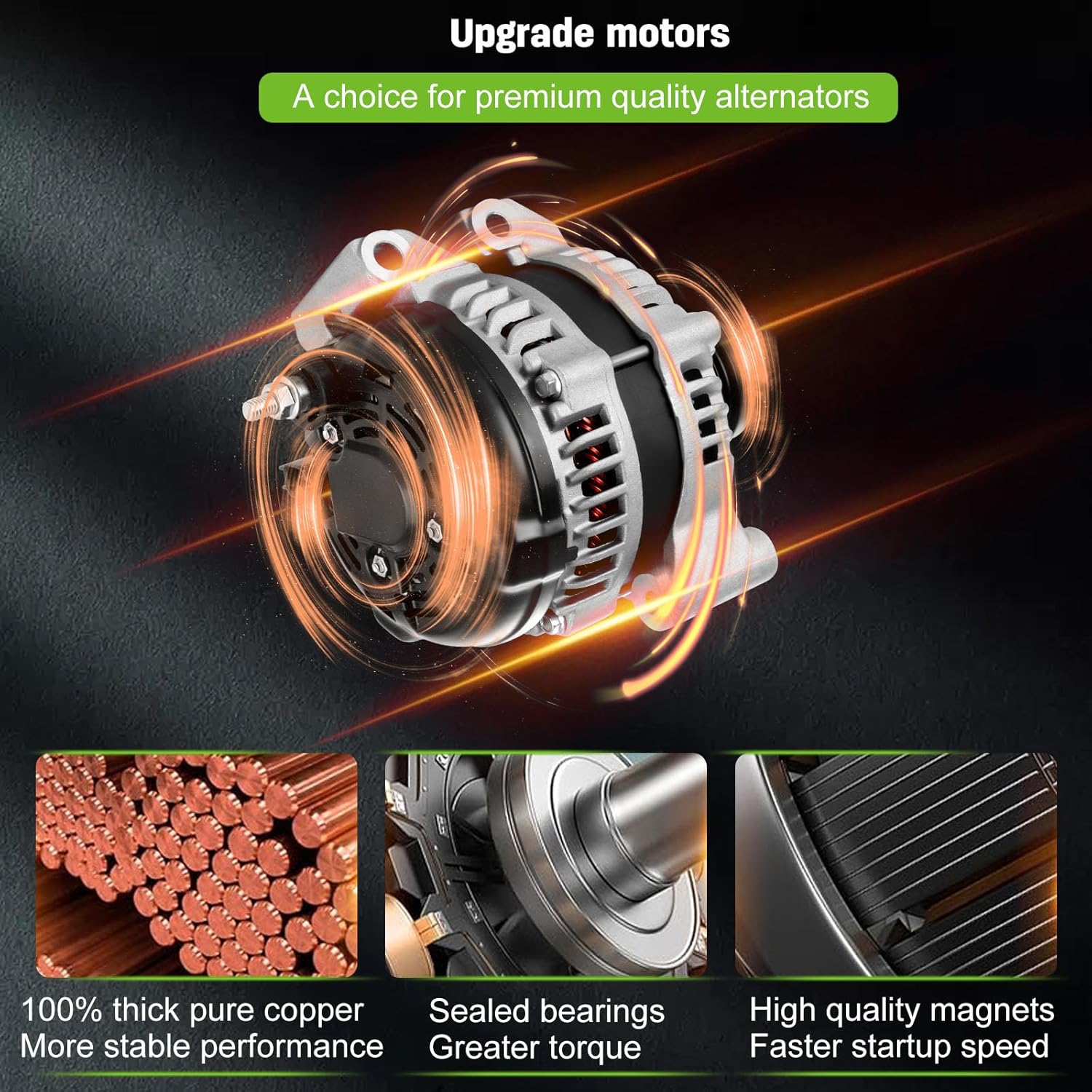 SCITOO Nuevo alternador apto para Town & Country 2011-2016 para Dodge Avenger 2011-2014 Journey 2011-2016