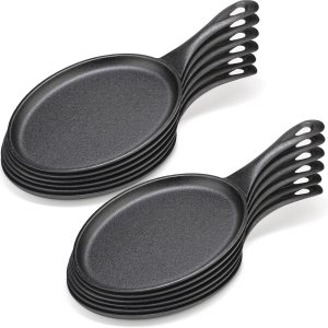 Mifoci Paquete de 12 platos de hierro fundido, mini sartén de 7.8 x 5.9 pulgadas, placa de hierro fundido negro, plato de hierro fundido Mifoci Paquete de 12 platos de hierro fundido, mini sartén de 7.8 x 5.9 pulgadas, placa de hierro fundido negro, plato de hierro fundido