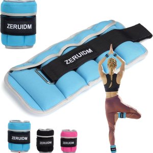 ZERUIDM Pesas de tobillo ajustables para mujeres, hombres y niños, 1 par de 1, 2, 3, 5, 8, 10 libras, correas de peso para piernas, brazos, muñecas ZERUIDM Pesas de tobillo ajustables para mujeres, hombres y niños, 1 par de 1, 2, 3, 5, 8, 10 libras, correas de peso para piernas, brazos, muñecas