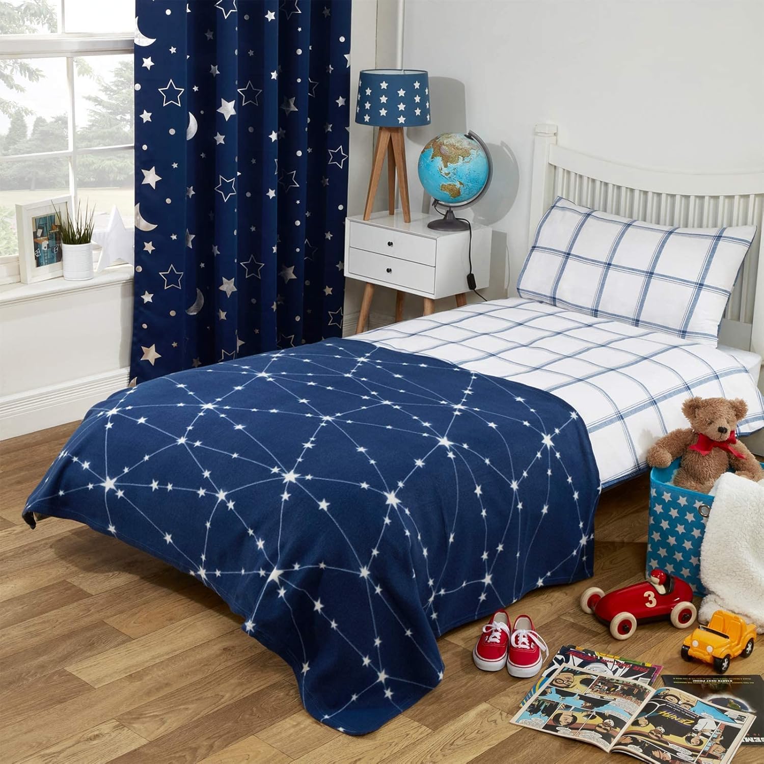 Manta de forro polar cálida con galaxia, luna y estrellas, súper suave, para niños, para sofá, viajes, adultos, exteriores, manta de forro polar de