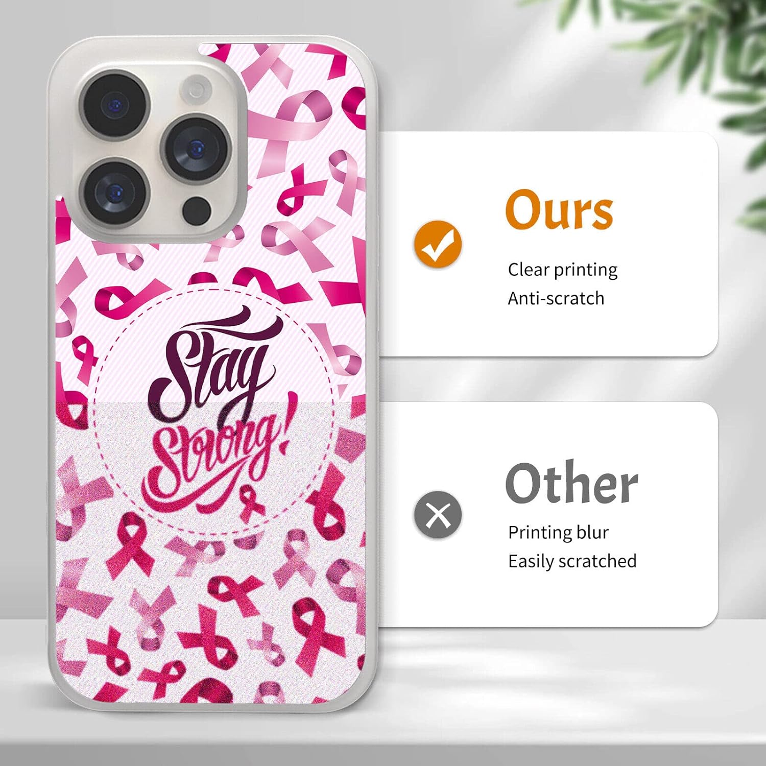 Fundas de teléfono con cinta rosa para sobrevivientes de concientización sobre el cáncer de mama, accesorios de regalo para mujeres, funda fresca