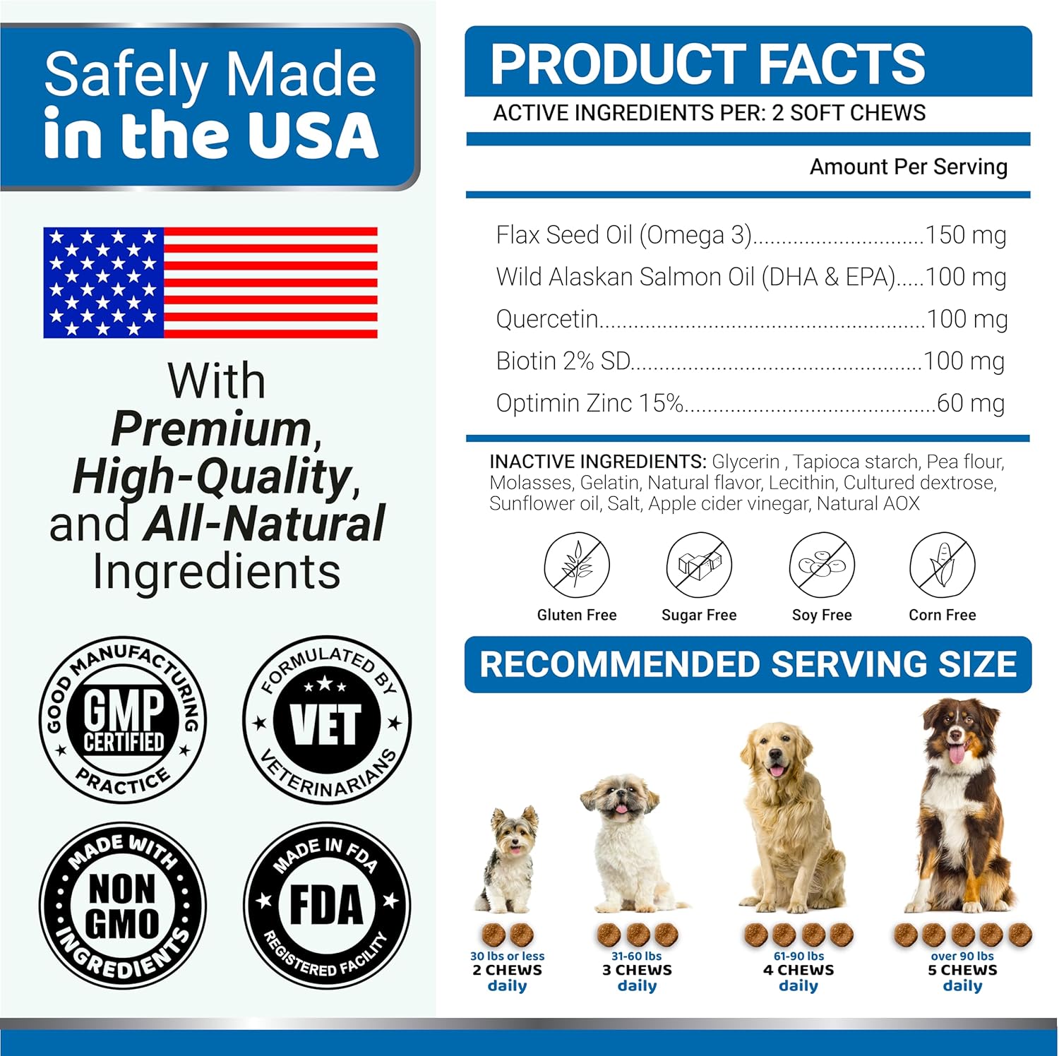 Aceite de pescado Omega 3 para perros  170 unidades  Suplemento para piel y pelaje  Omega 3 para perros  Tratamiento de alivio de la piel seca y con