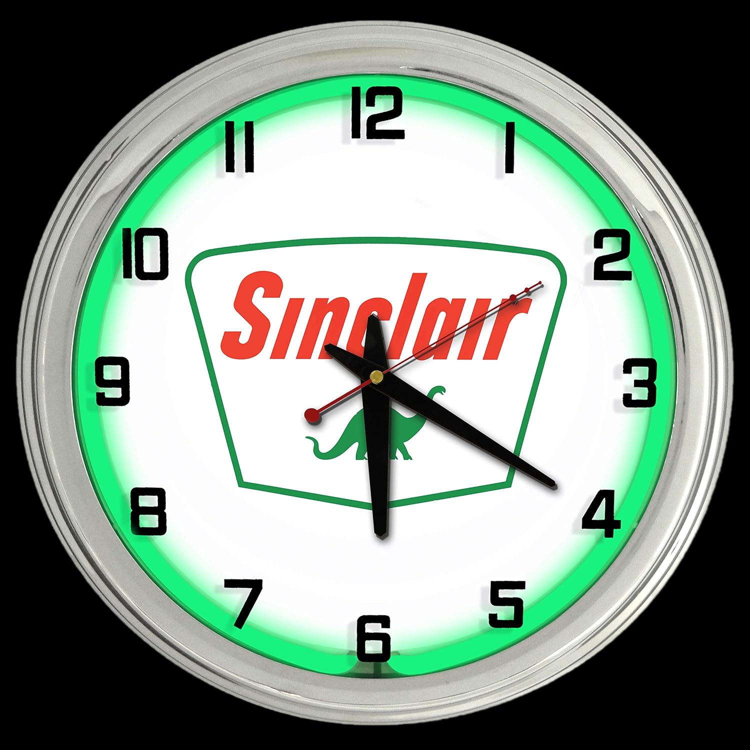 Sinclair 16 “Logo Dino Gasolina Motor Oil Gas Station Sign Neon Clock by MCA