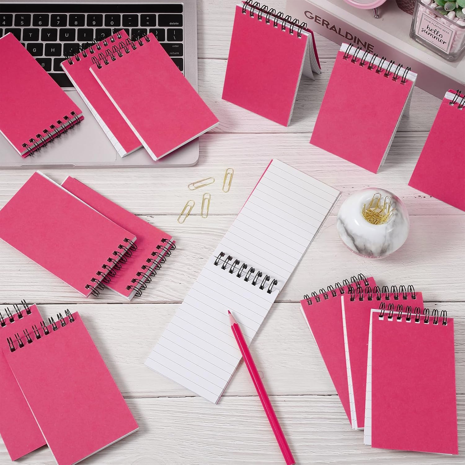 Cholemy 24 cuadernos pequeños en espiral de 3 x 5 pulgadas, mini bloc de notas en espiral, cuadernos de bolsillo encuadernados en la parte superior,