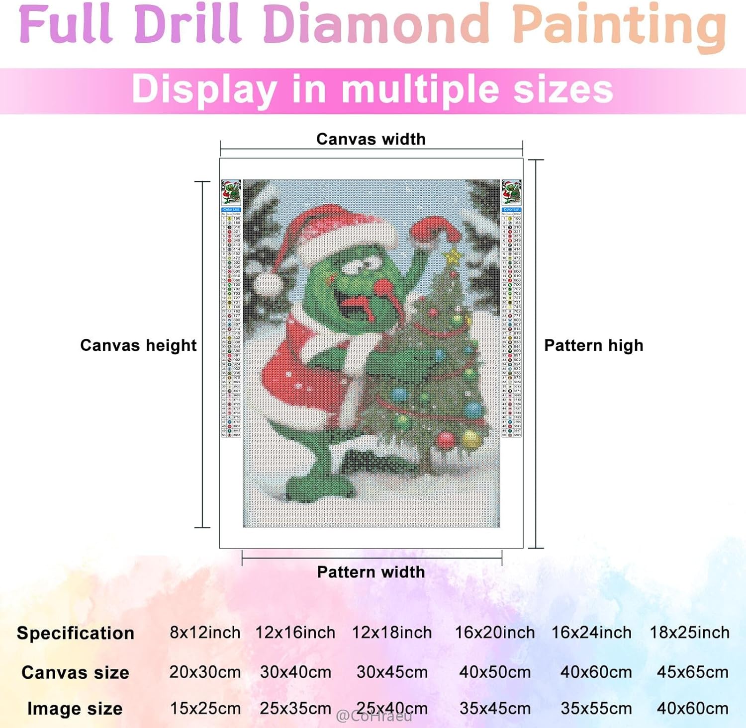 Kits de pintura de diamantes para árbol de Navidad para adultos, kits de arte de diamantes redondos 5D para manualidades, regalo de arte de gemas