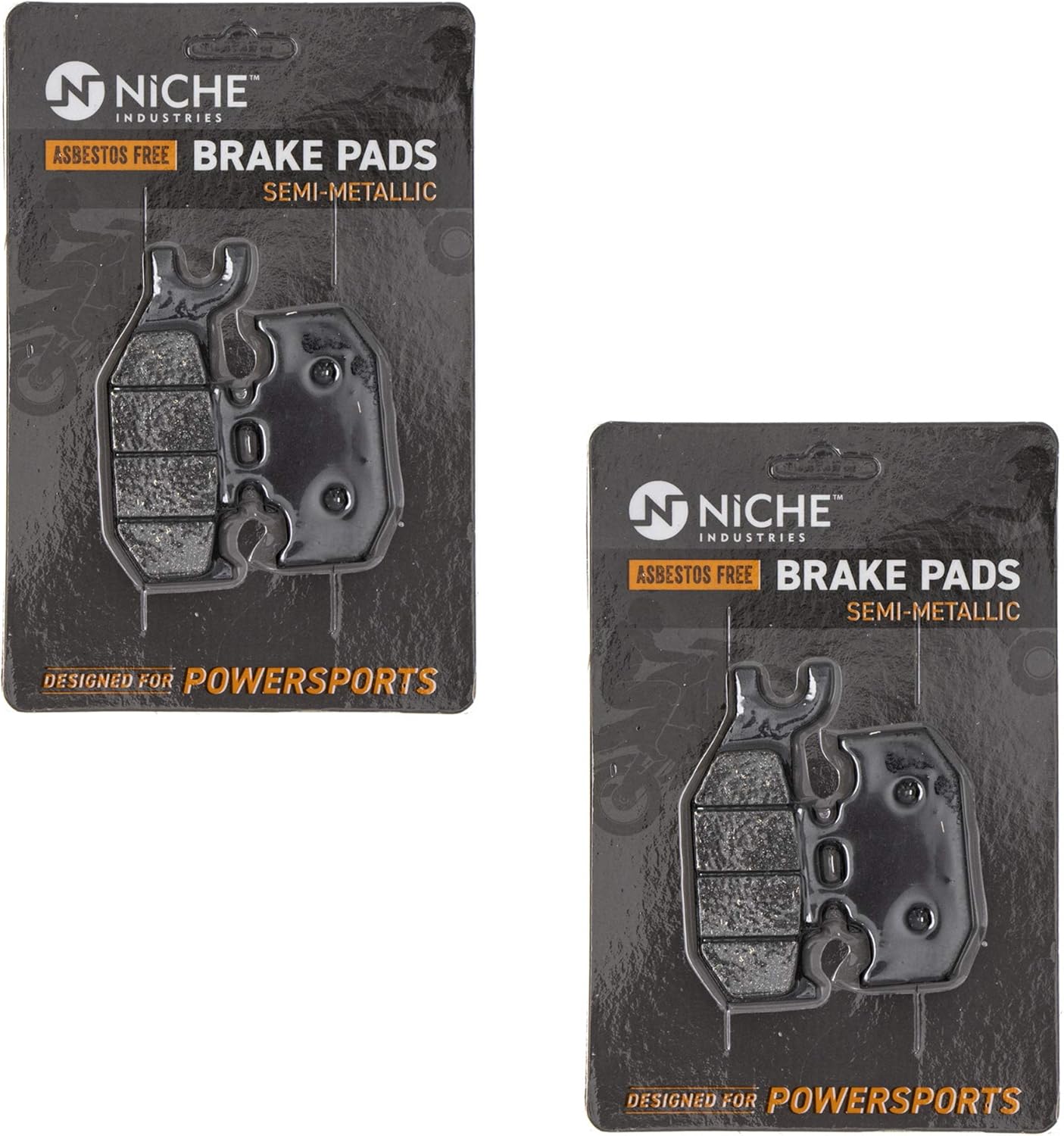 NICHE Juego de pastillas de freno traseras izquierdasderechas para Polaris ACE Ranger 150 1912971 semimetálicas 2 unidades