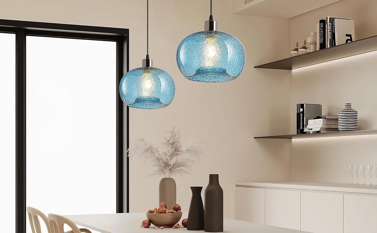 Lámpara colgante de estilo moderno que funciona con pilas con control remoto, mini lámpara colgante de isla de cocina, lámparas colgantes sobre