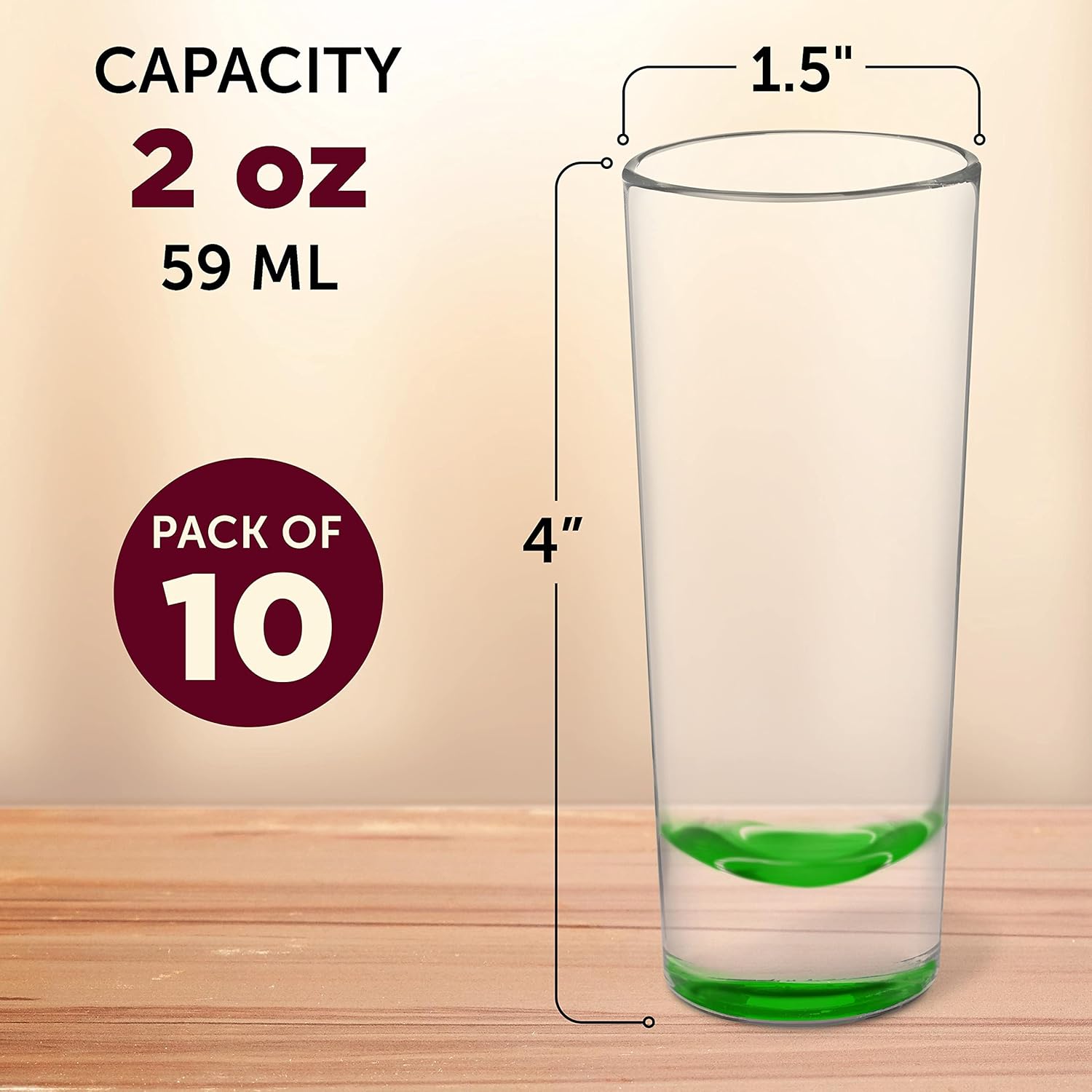 DISCOUNT PROMOS Cordial Shooter – Juego de 10 vasos de chupito, 2 onzas, paquete a granel, ideal para cumpleaños, fiestas, eventos en interiores y