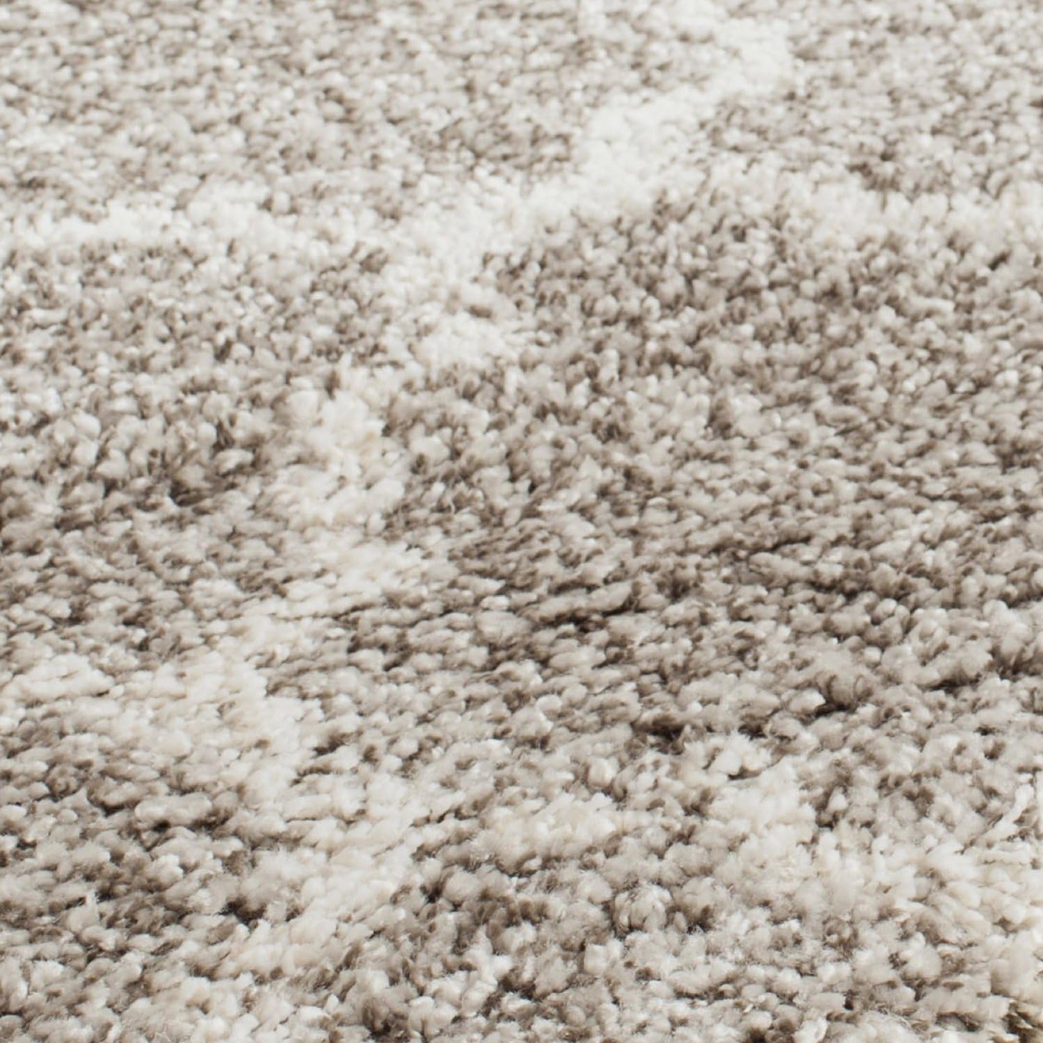 SAFAVIEH Hudson Shag Collection SGH282B – Alfombra de área marroquí redonda de 7 pies con diseño de enrejado que no desprende pelusa, para sala de