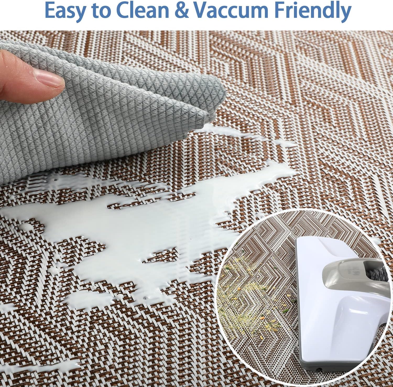 Tapete para silla para suelo de madera dura y azulejos, 36 x 48 pulgadas, tapete resistente para silla de oficina para sillas rodantes, fácil