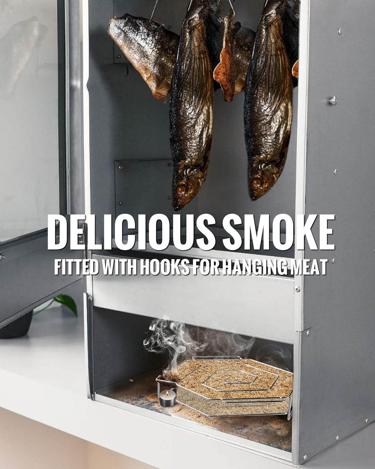Generador de humo frío, generador de ahumador frío para parrilla de barbacoa, acero inoxidable para ahumar en caliente y frío, ahumador de alimentos