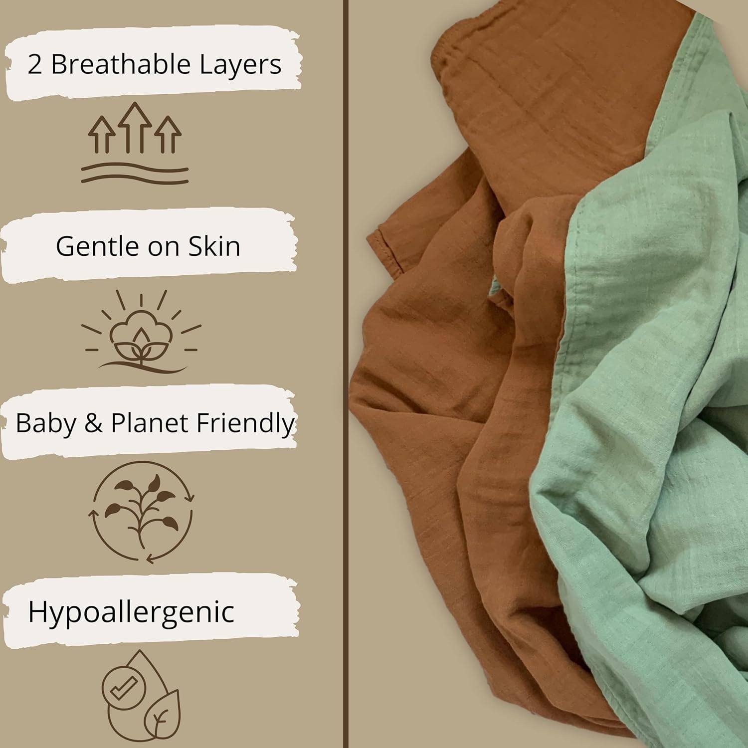 LEYL&ARI Manta básica para niños pequeños, mantas de muselina para niños y niñas, manta de verano para niños pequeños, colcha reversible para bebé,