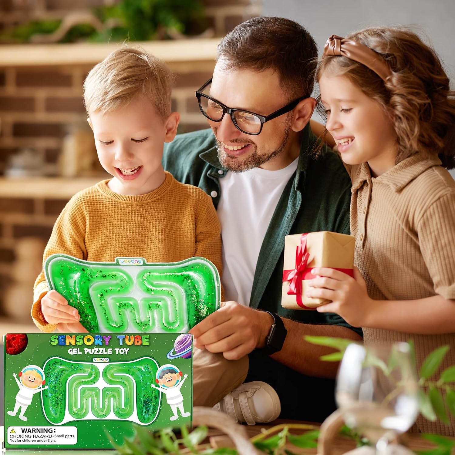 Juguetes sensoriales esponjosos para niños  Juguete sensorial de tubo lleno de colorido Goo, purpurina, herramienta calmante para autismo, ansiedad,