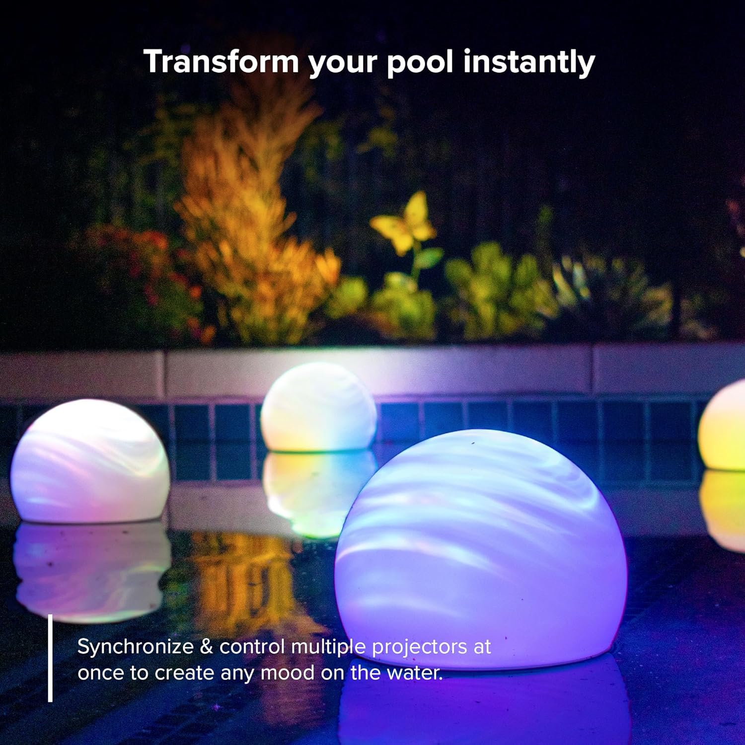 BlissLights H2Orb (IP67) x Oblivia – Paquete de proyector de nube para exteriores